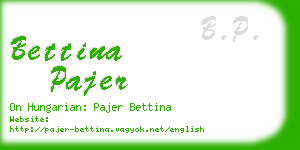 bettina pajer business card